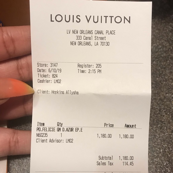 Louis Vuitton Felicie Damier Azur Eau De Rose- NEW - Picture 6 of 6